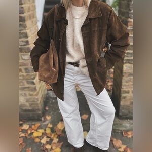 Vintage Suede Jacket - Chocolate Brown